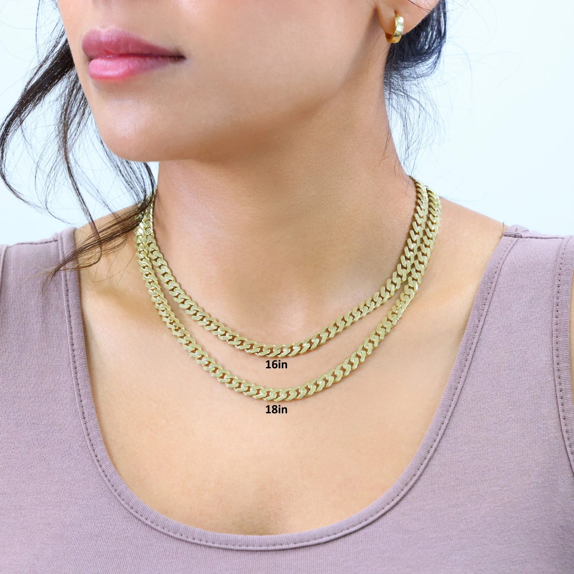 14K Real Yellow Gold Royal Monaco 6Mm Miami Cuban Link Necklace (16"-30") Italian Jewelry for Men & Women