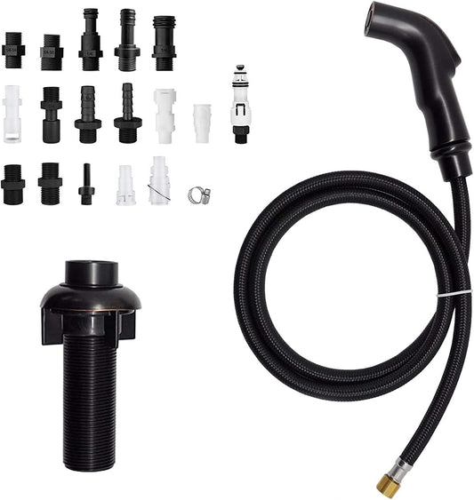 Kitchen Sprayer Replacement Oil Rubbed Bronze,Pull Out Kitchen Sink Sprayer Hose,Kitchen Sink Faucet Sprayer,With Spray Head,Spray Hose and Spray Holder, Spray Adapter for Kitchen Sink