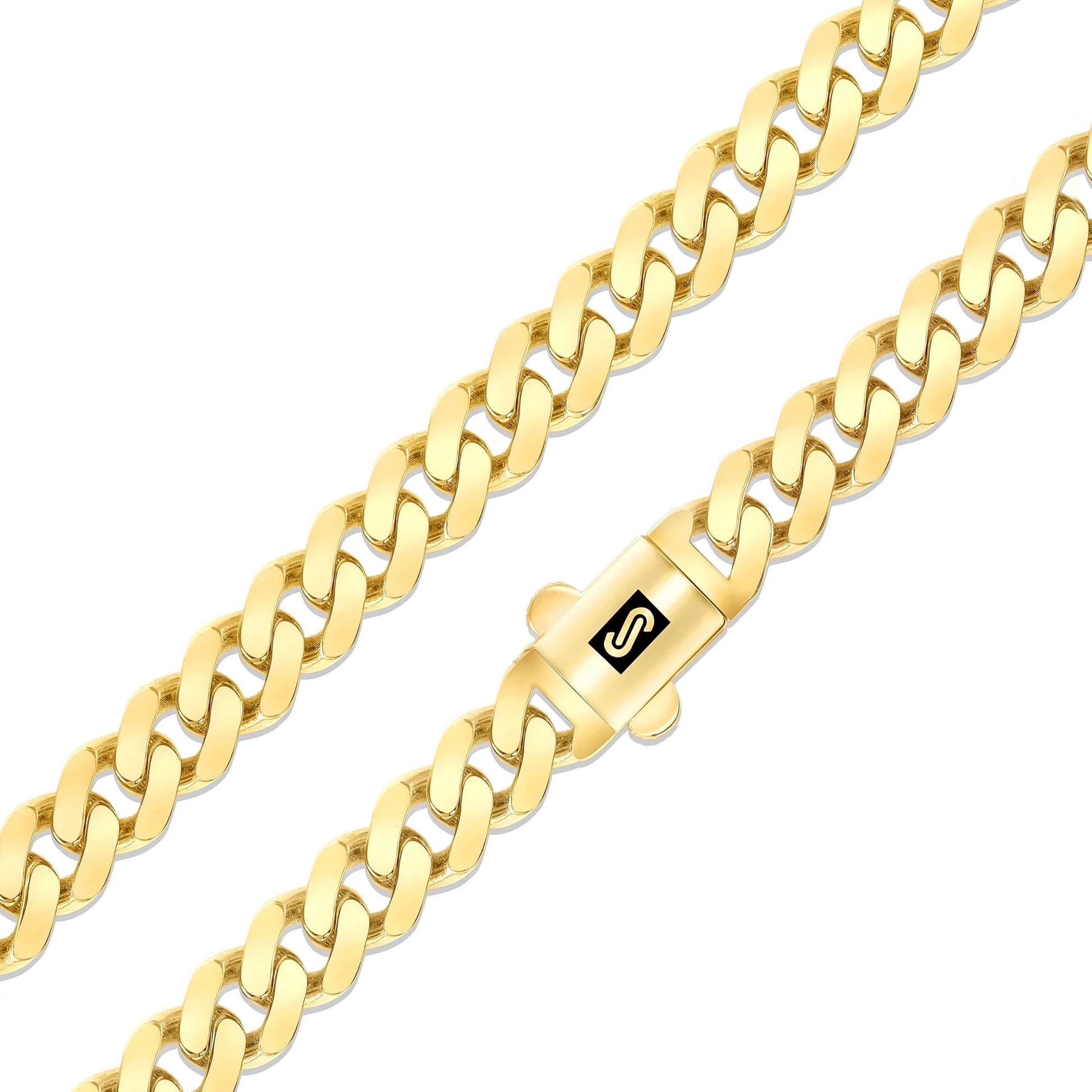 14K Real Yellow Gold Royal Monaco 6Mm Miami Cuban Link Necklace (16"-30") Italian Jewelry for Men & Women