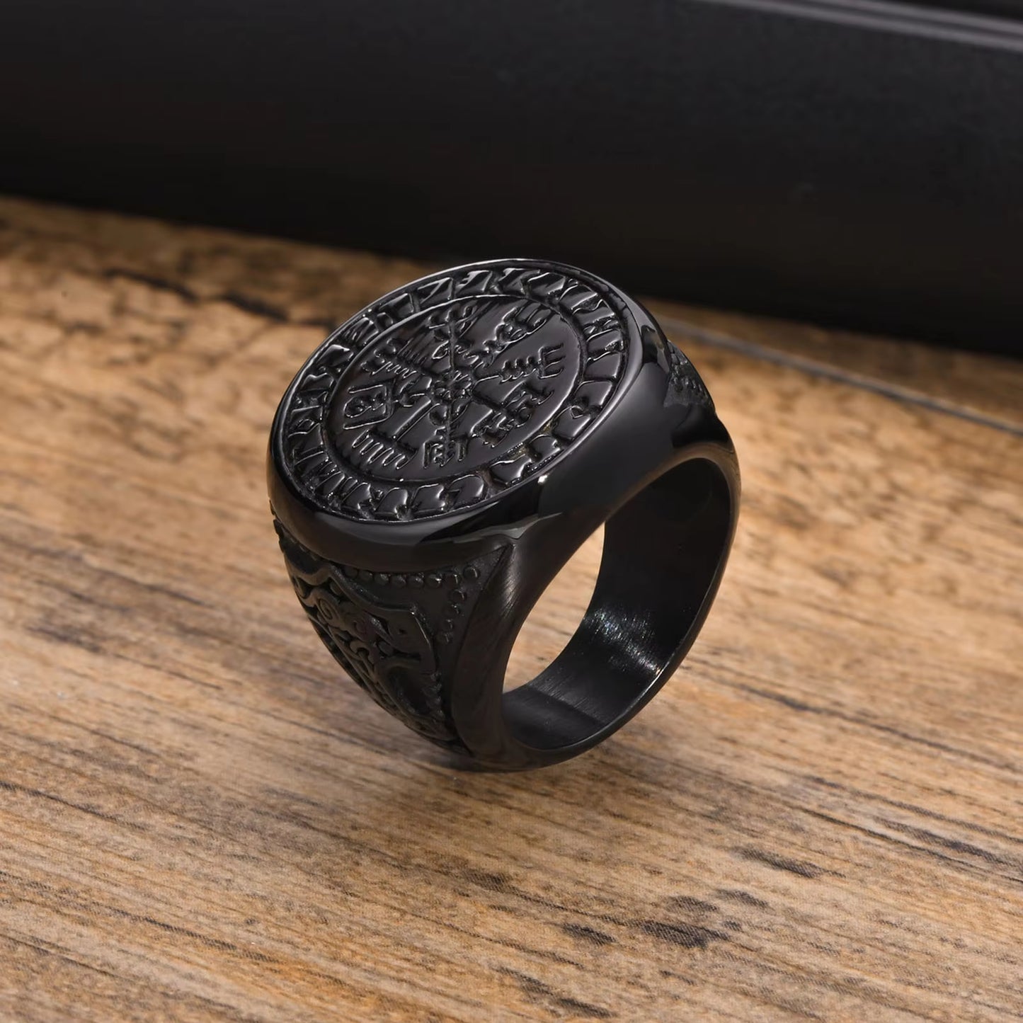 Cool Punk Norse Viking Thor Mjolnir Hammer Rings for Men,Solid Stainless Steel Metal Rock Axe Signet Finger Bands Jewelry